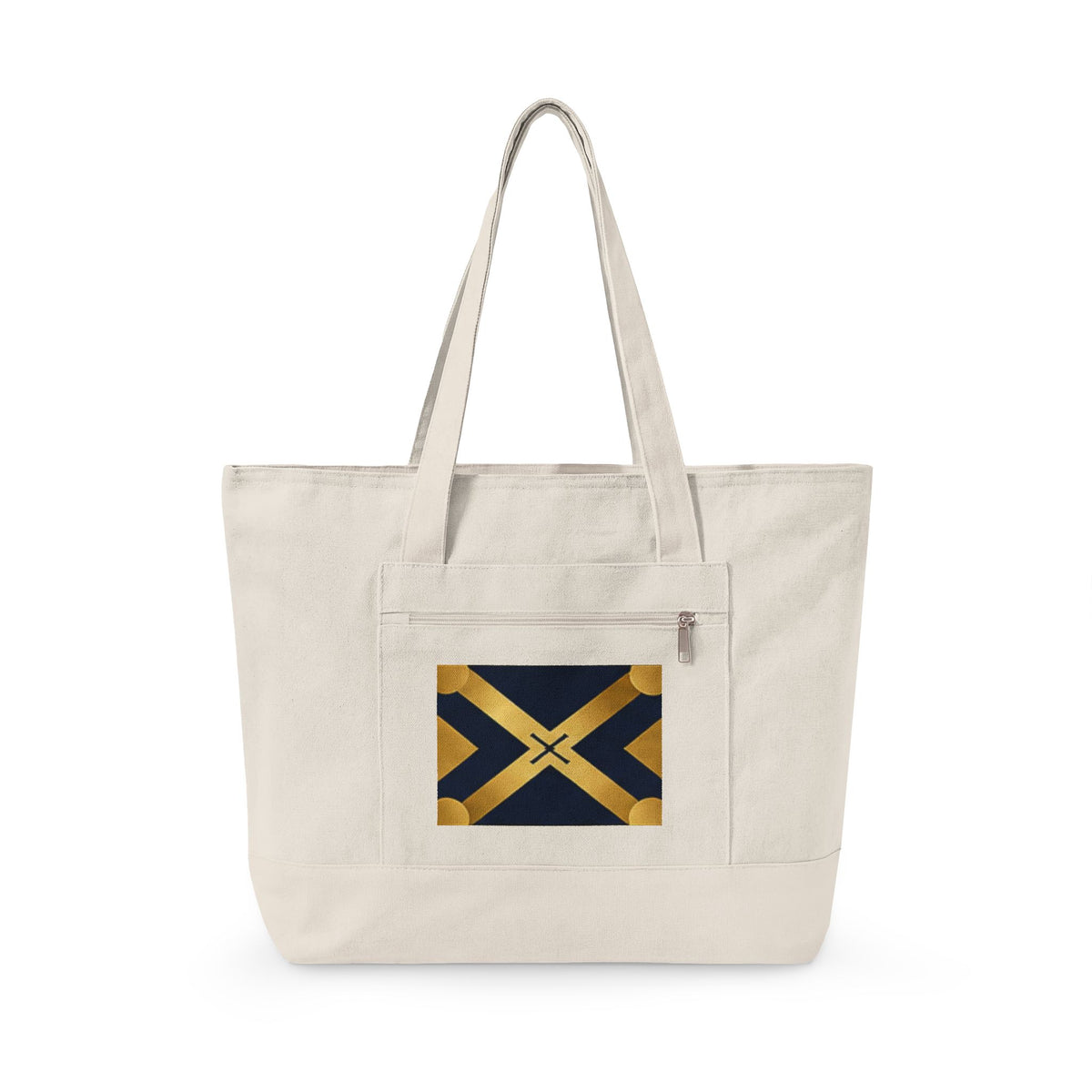 Zippered Canvas Tote