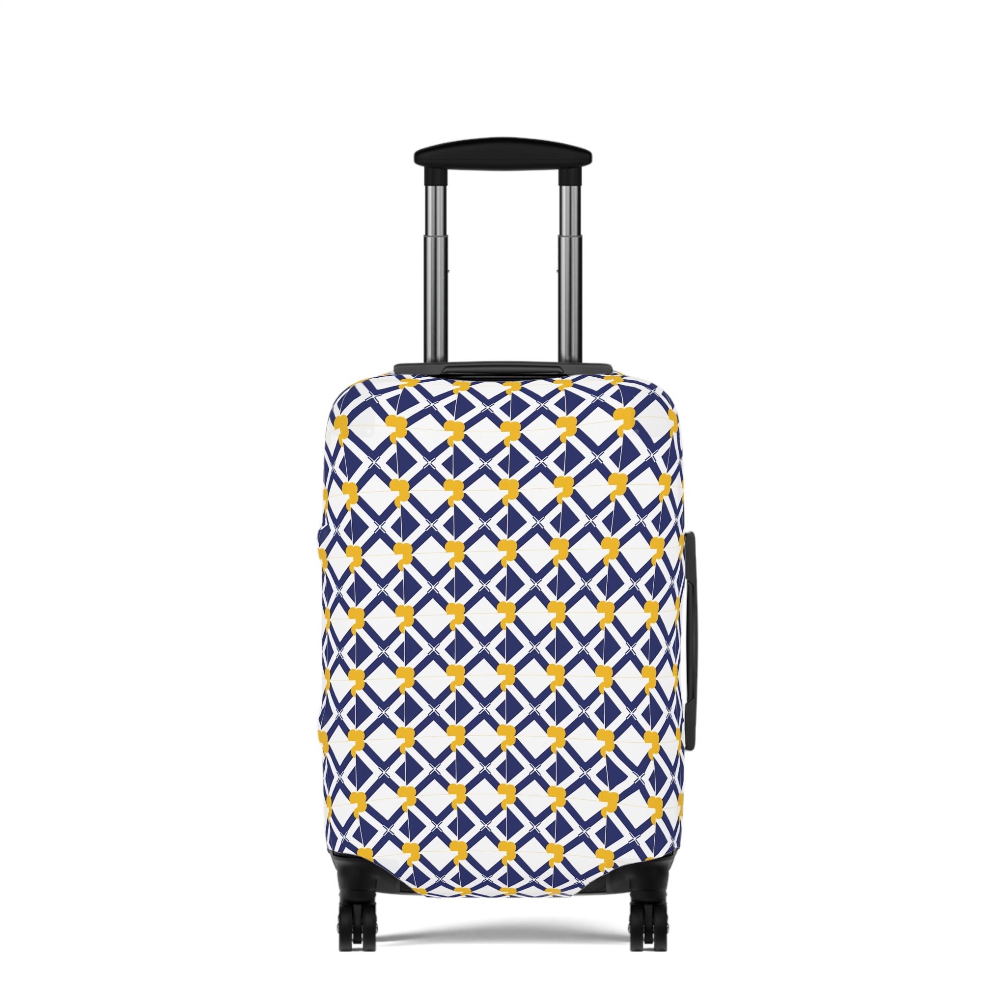 XT9 Nautical Luggage Cover — Blue & Yellow Travel Protector