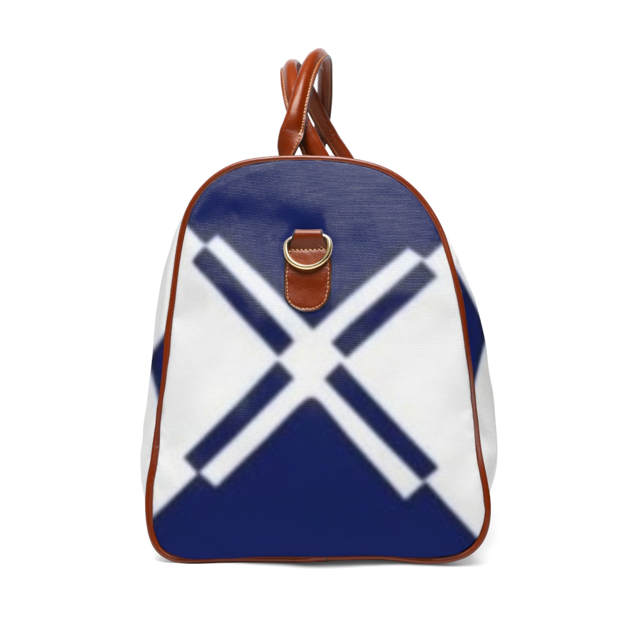 XT2 Navy Geometric Waterproof Travel Bag — Lightweight Weekend Duffle for Beach, Gym & Weekend Getaways
