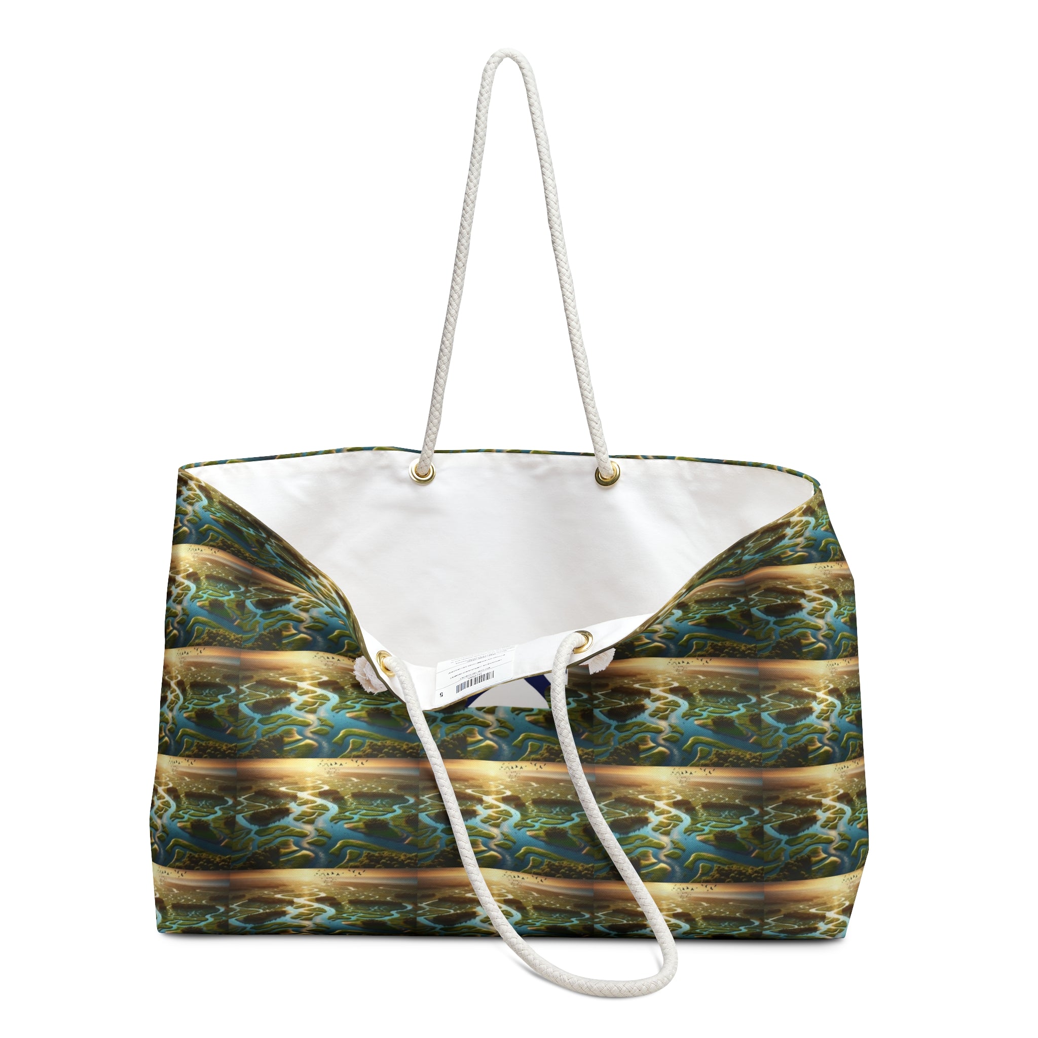 Nautical Xt Weekender Bag — Ocean Wave Pattern Travel Tote