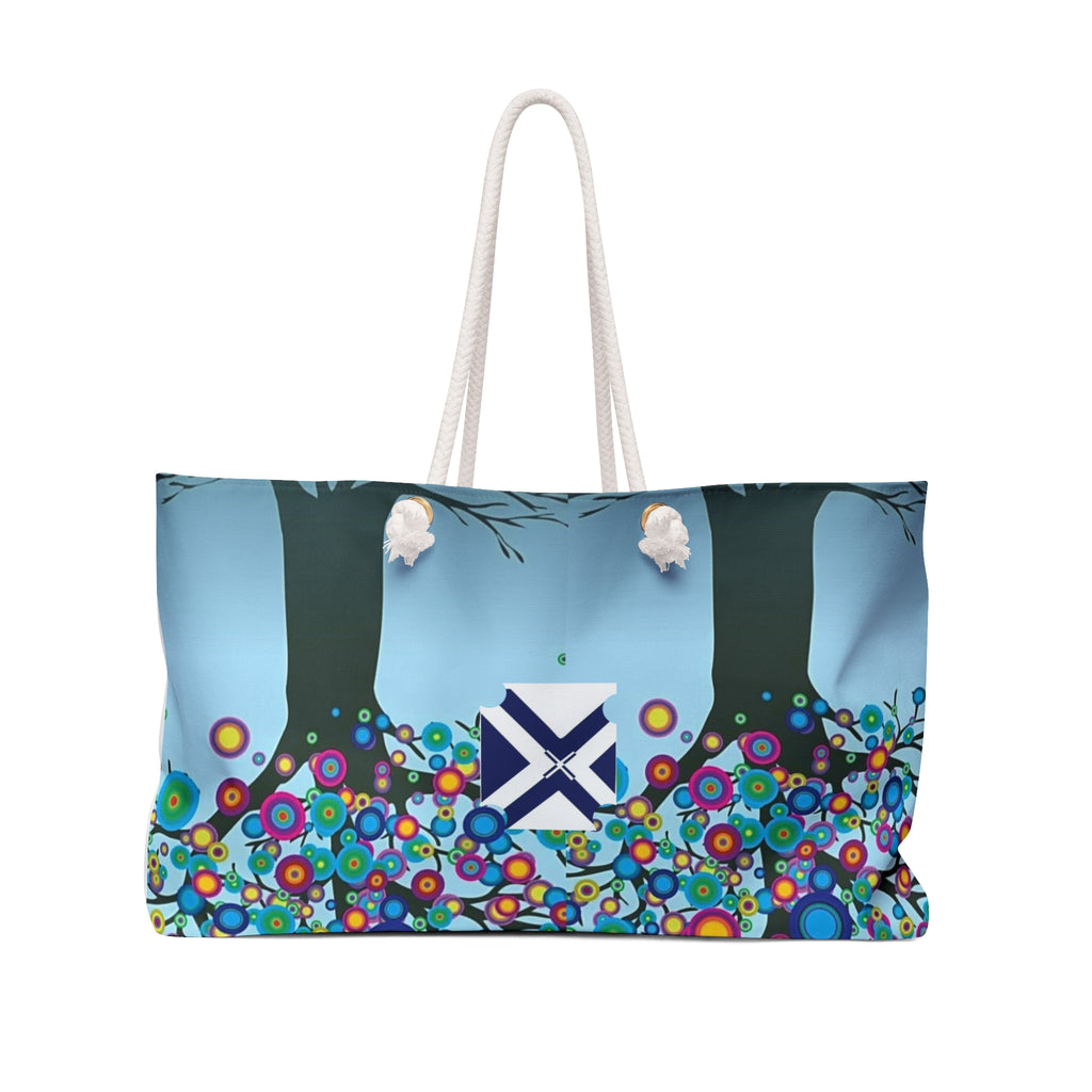 Weekender Bag — 'Xt' Printed Travel Duffel