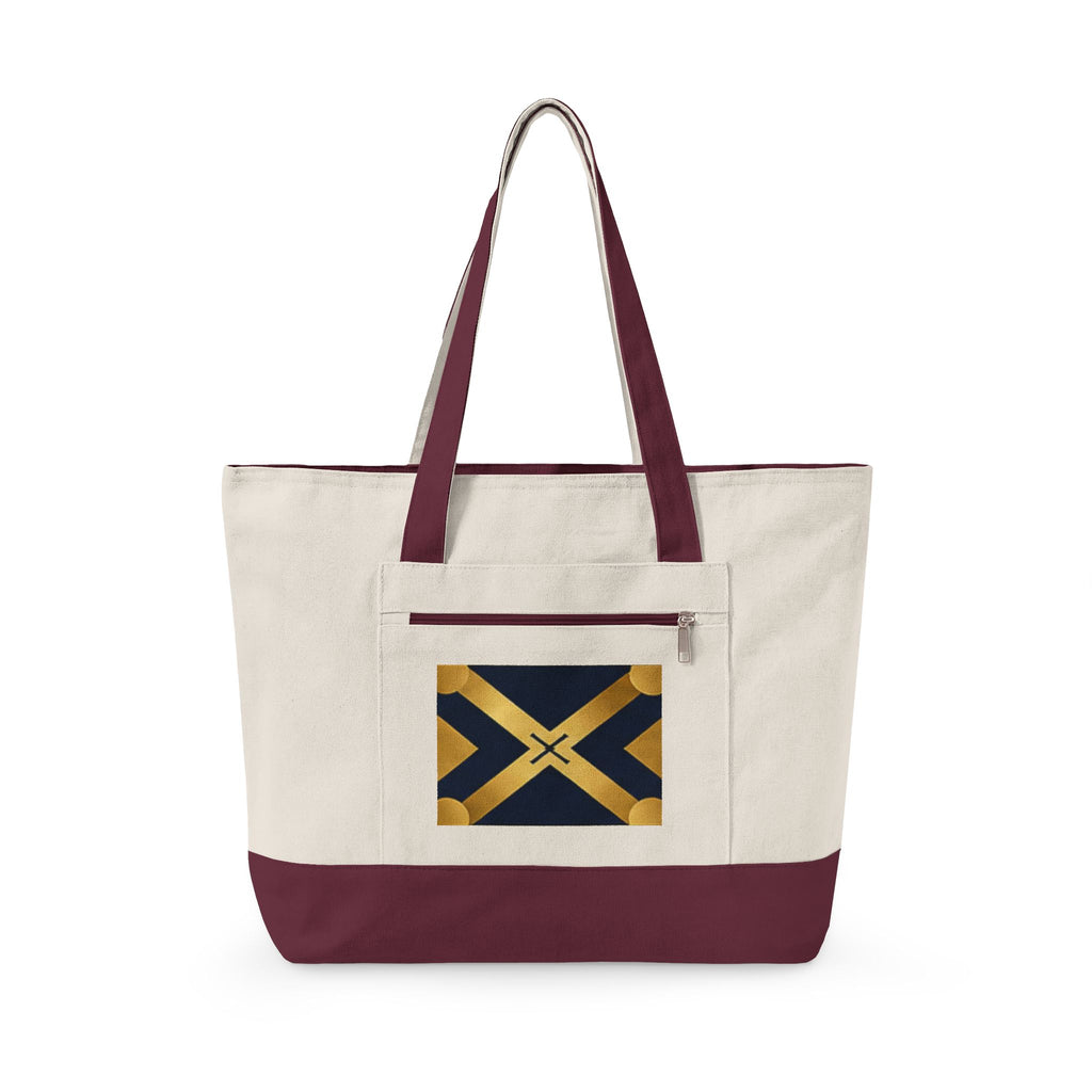 Zippered Canvas Tote
