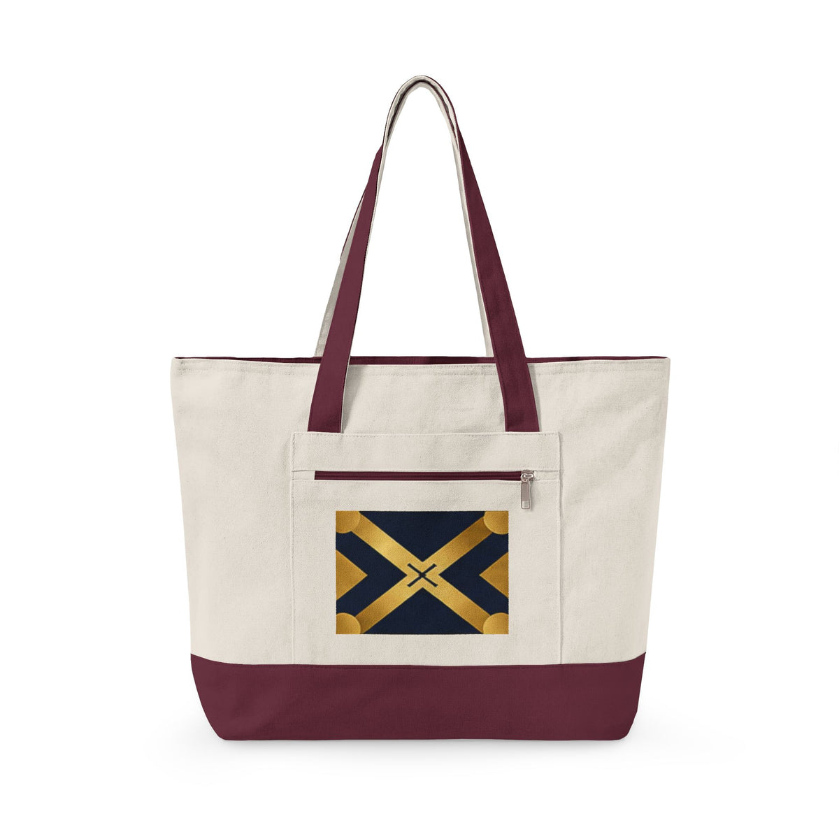 Zippered Canvas Tote
