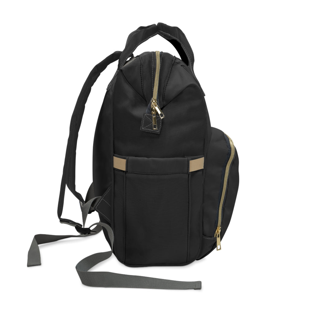 Multifunctional Diaper Backpack — Spacious Black Baby Changing Bag with Insulated Pockets & Stroller Straps