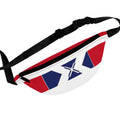 Red, White & Blue Geometric Fanny Pack — Nautical X Stripe Waist Bag