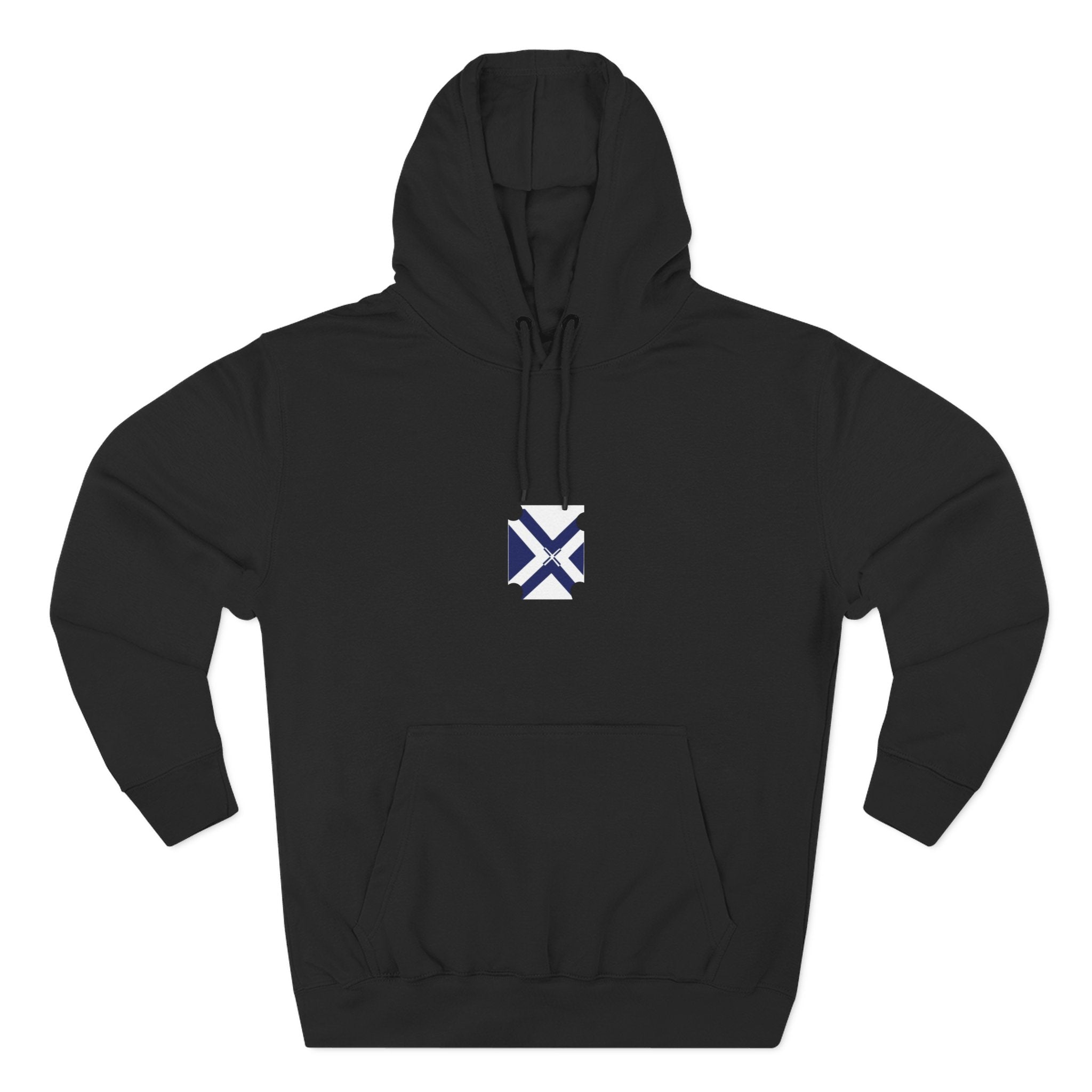 Minimalist Geometric Logo Hoodie — Small Center Chest Icon