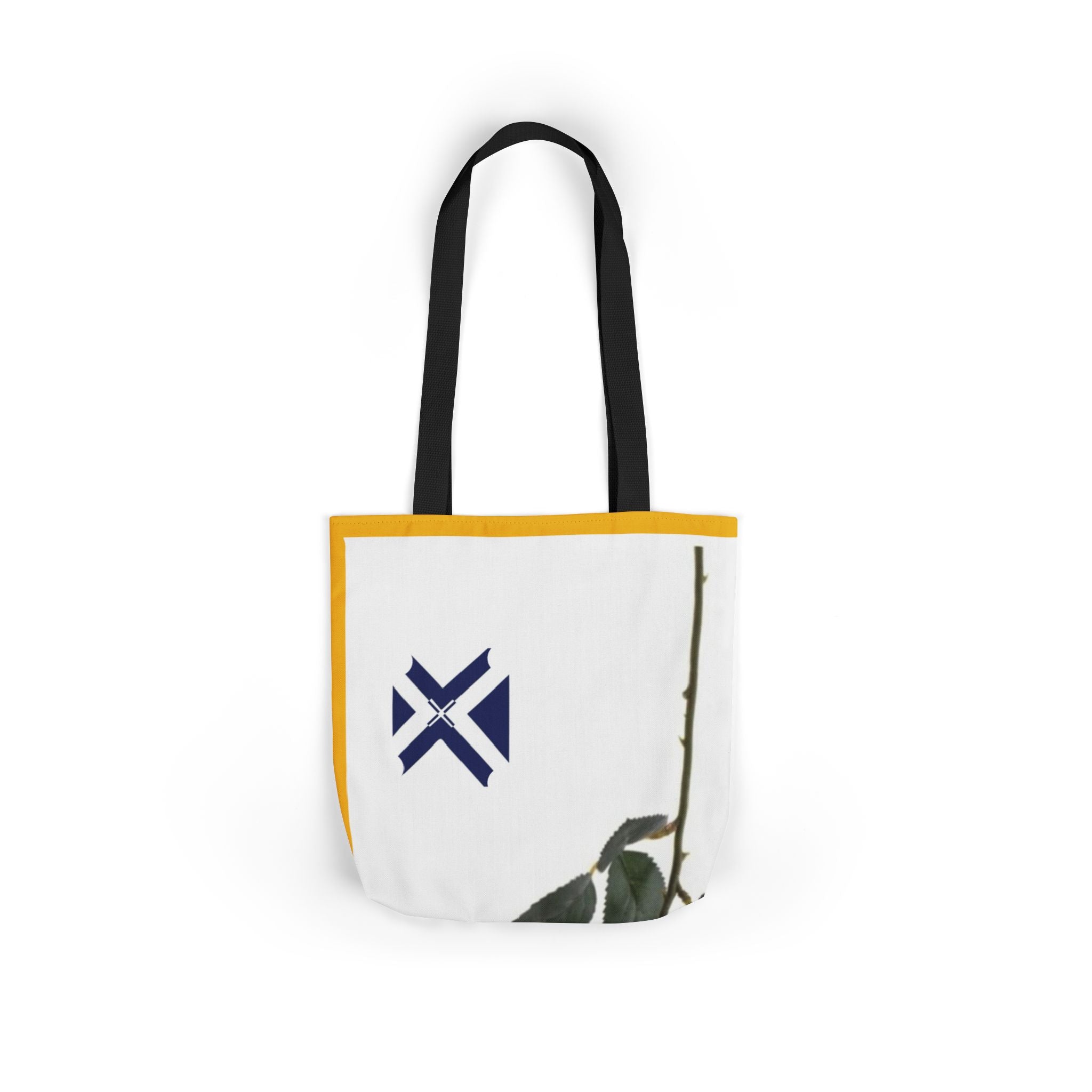 Rose XT Tote Bag — Yellow Accent Canvas Shopper
