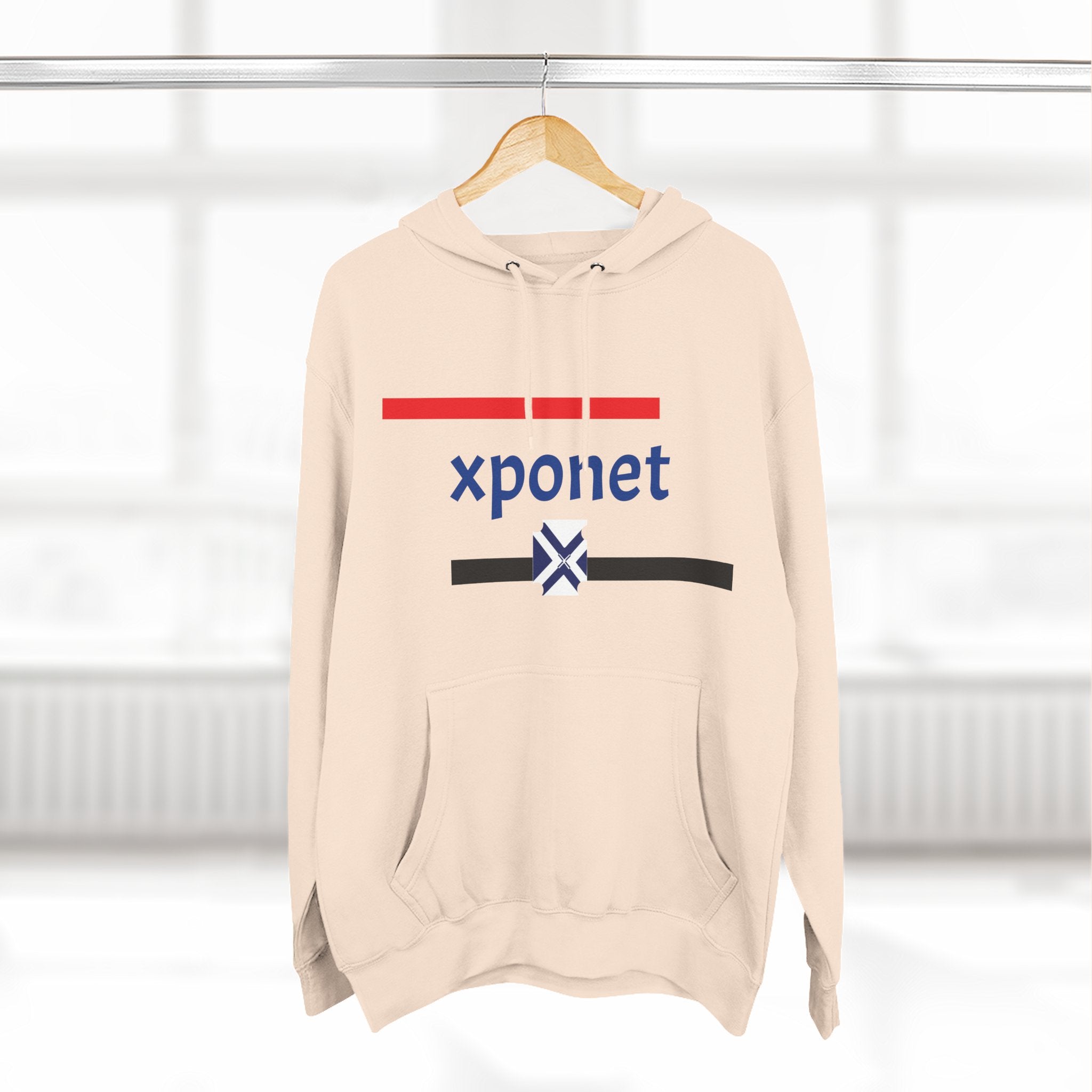 Three-Panel Fleece Hoodie