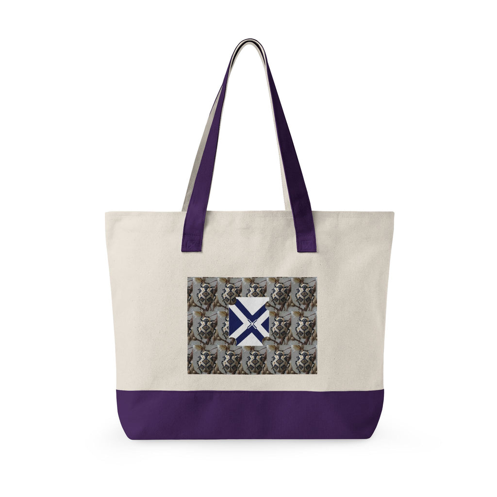 Canvas Tote Bag with Xt & Vintage Stag Pattern — Zippered Carryall for Outdoors, Travel, and Gifts