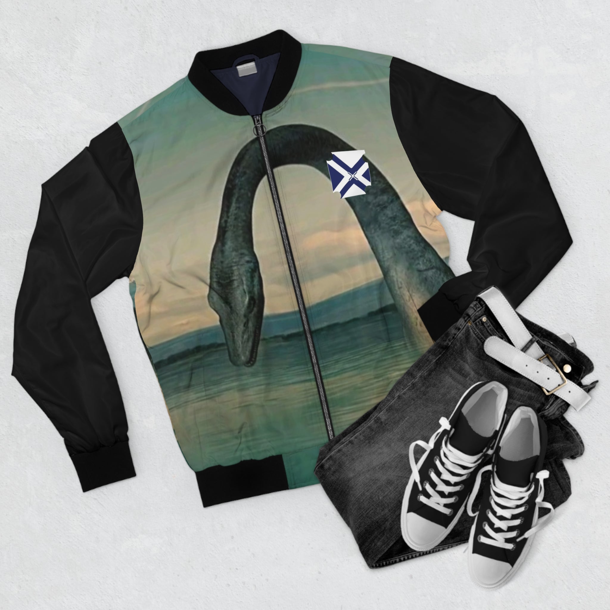 Men's Bomber Jacket — XT Sea Monster All-Over Print