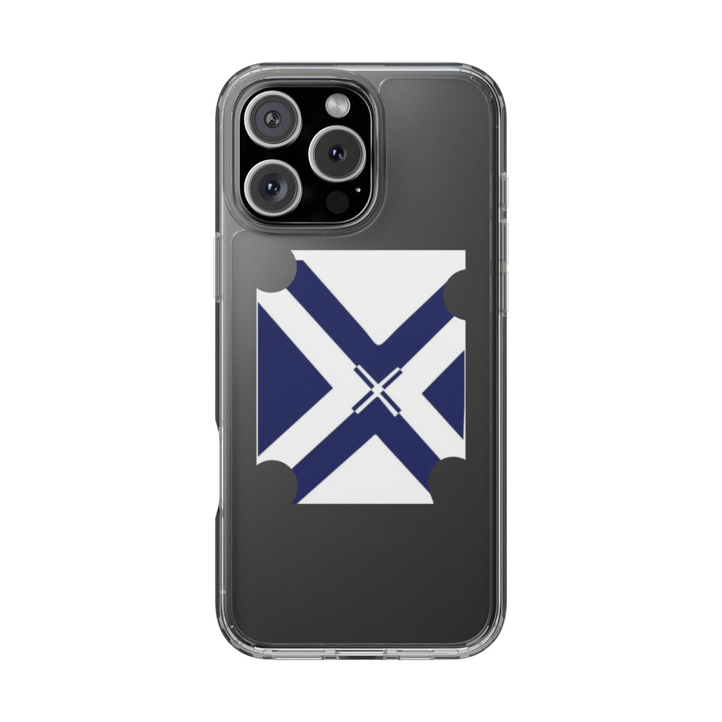 xT7 Saltire Clear Phone Case - Blue White Scottish Flag iPhone Cover