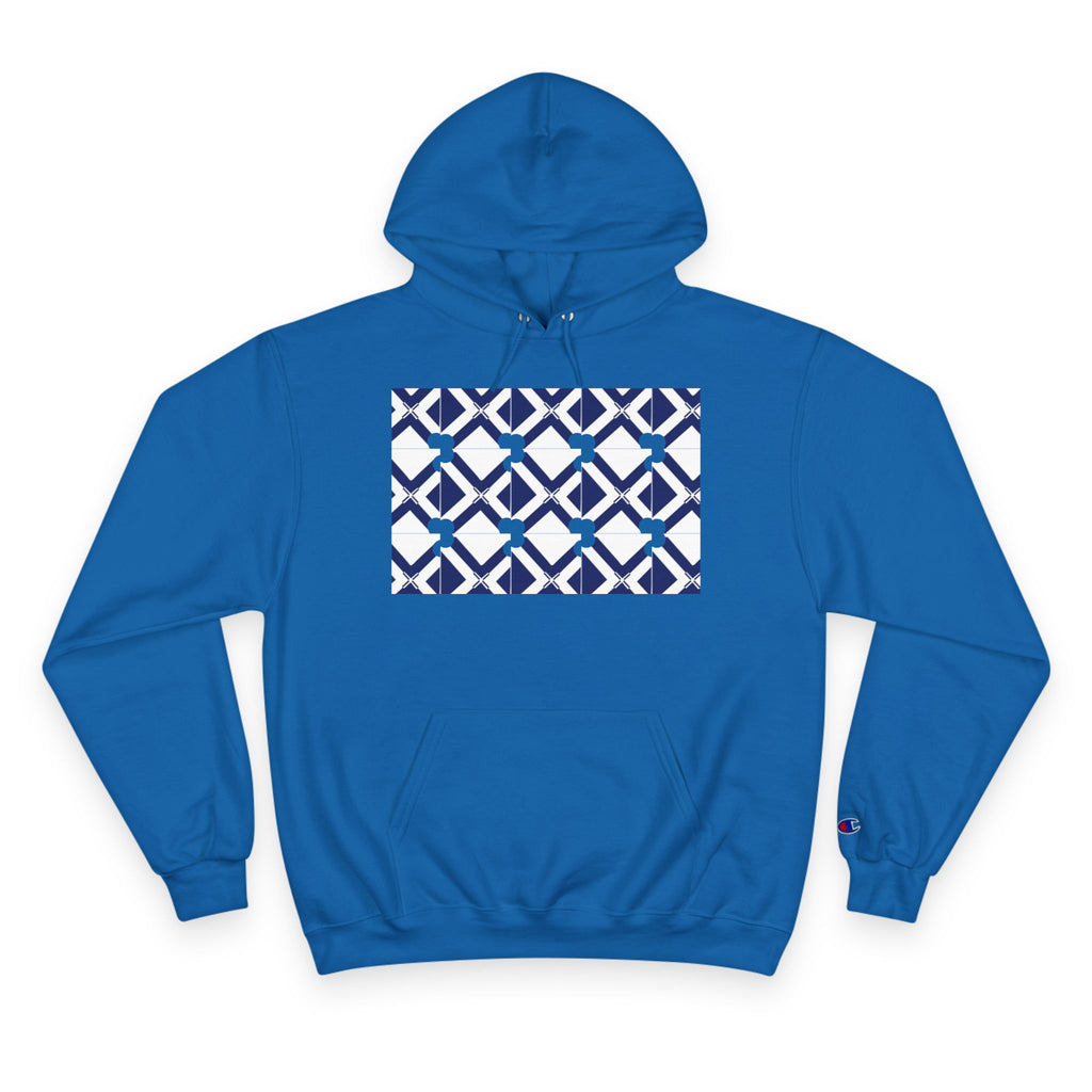 Geometric Navy Tile Hoodie