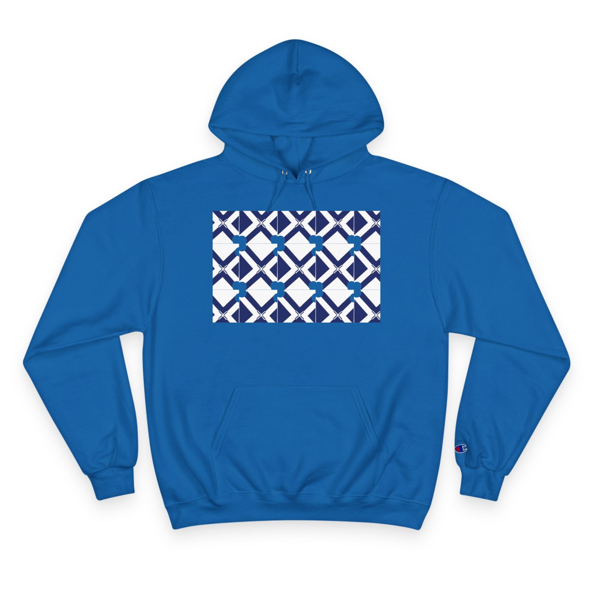 Geometric Navy Tile Hoodie