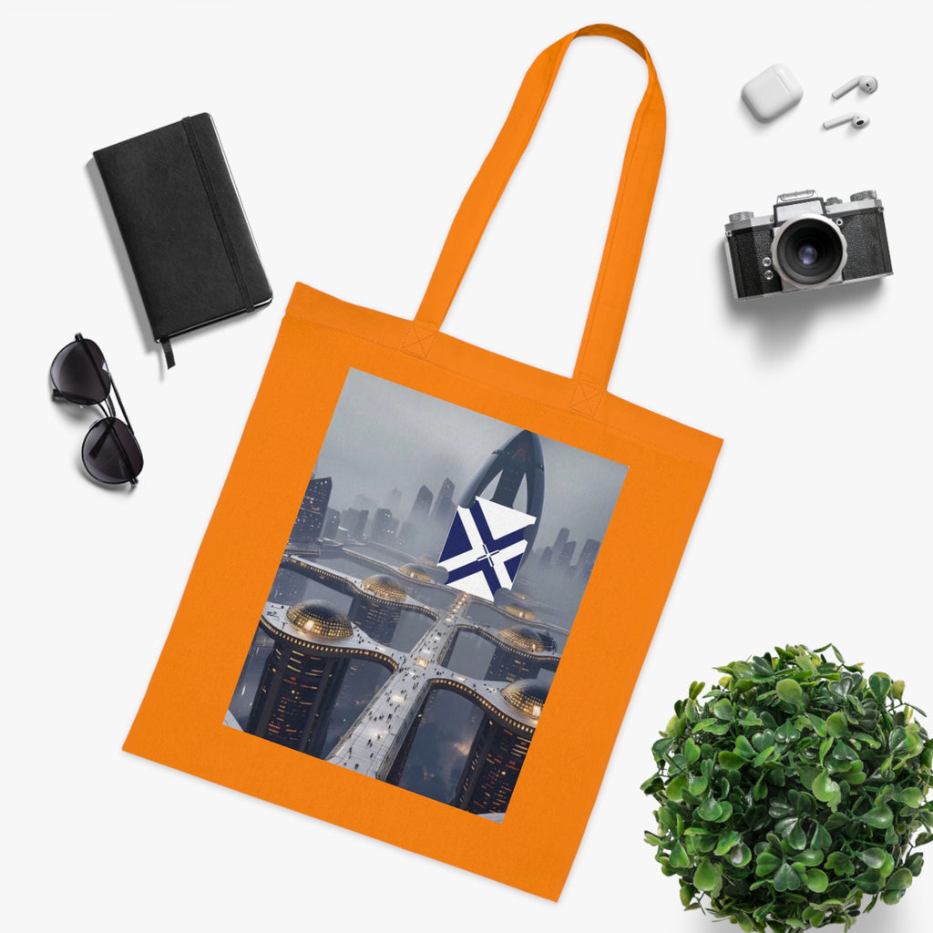 Xt Cotton Tote — Minimal Monogram Canvas Carryall