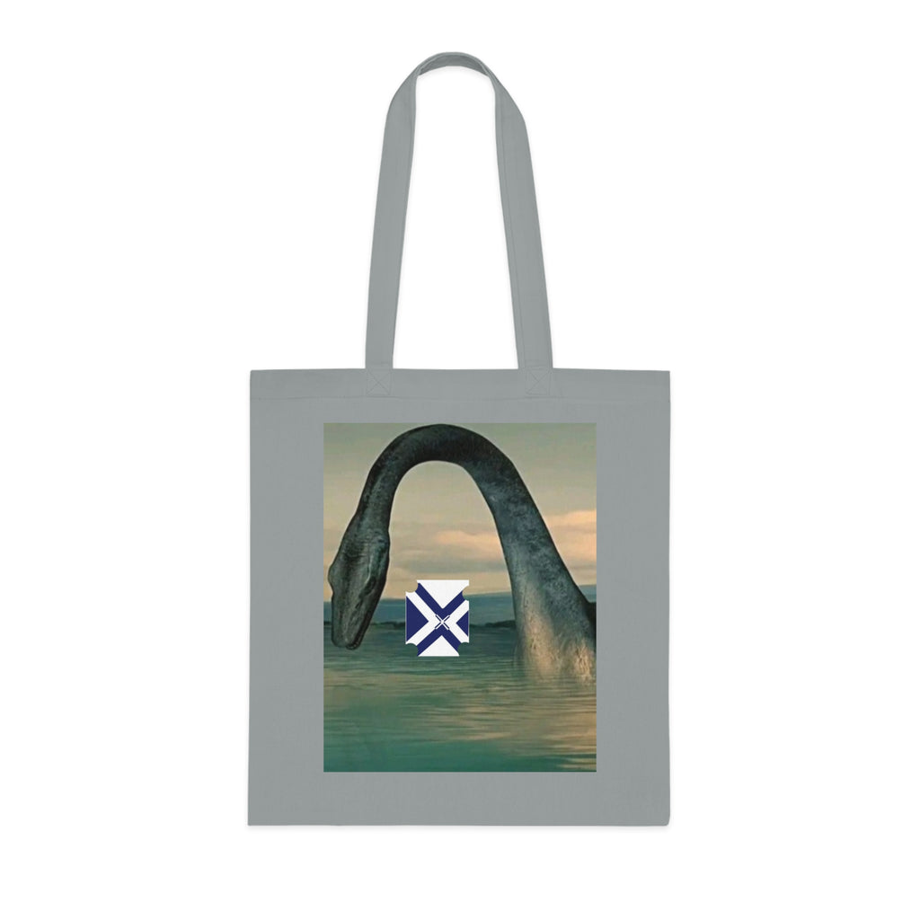 Xt Sea mosterTote Bag — Vintage Loch Ness Monster Art with Scottish Saltire Accent