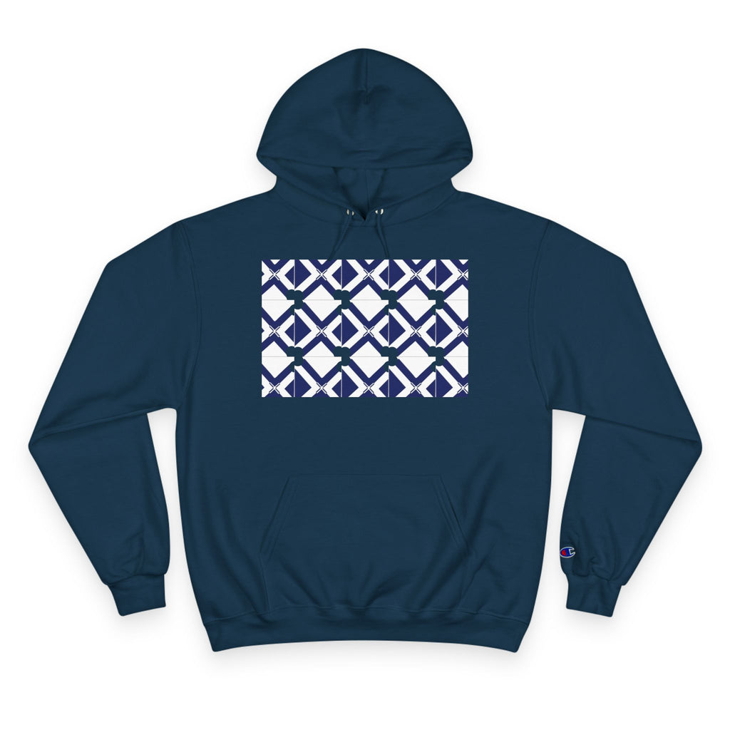 Geometric Navy Tile Hoodie