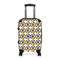 Xponet Nautical Tile Pattern Carry-On Suitcase — Blue & Yellow Travel Luggage