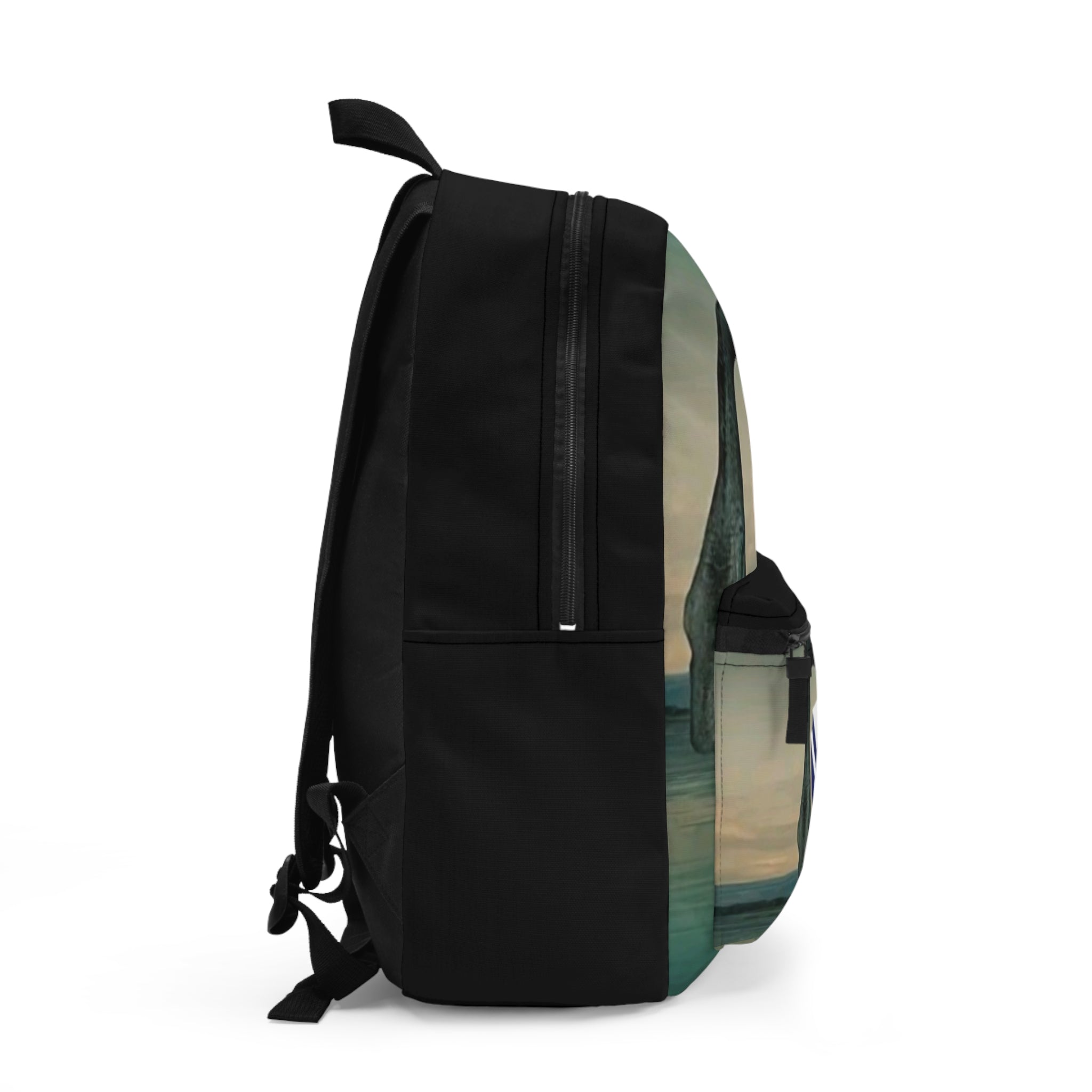 Scenic Archway Backpack with Nautical Flag Accent – Vintage Seaside Daypack