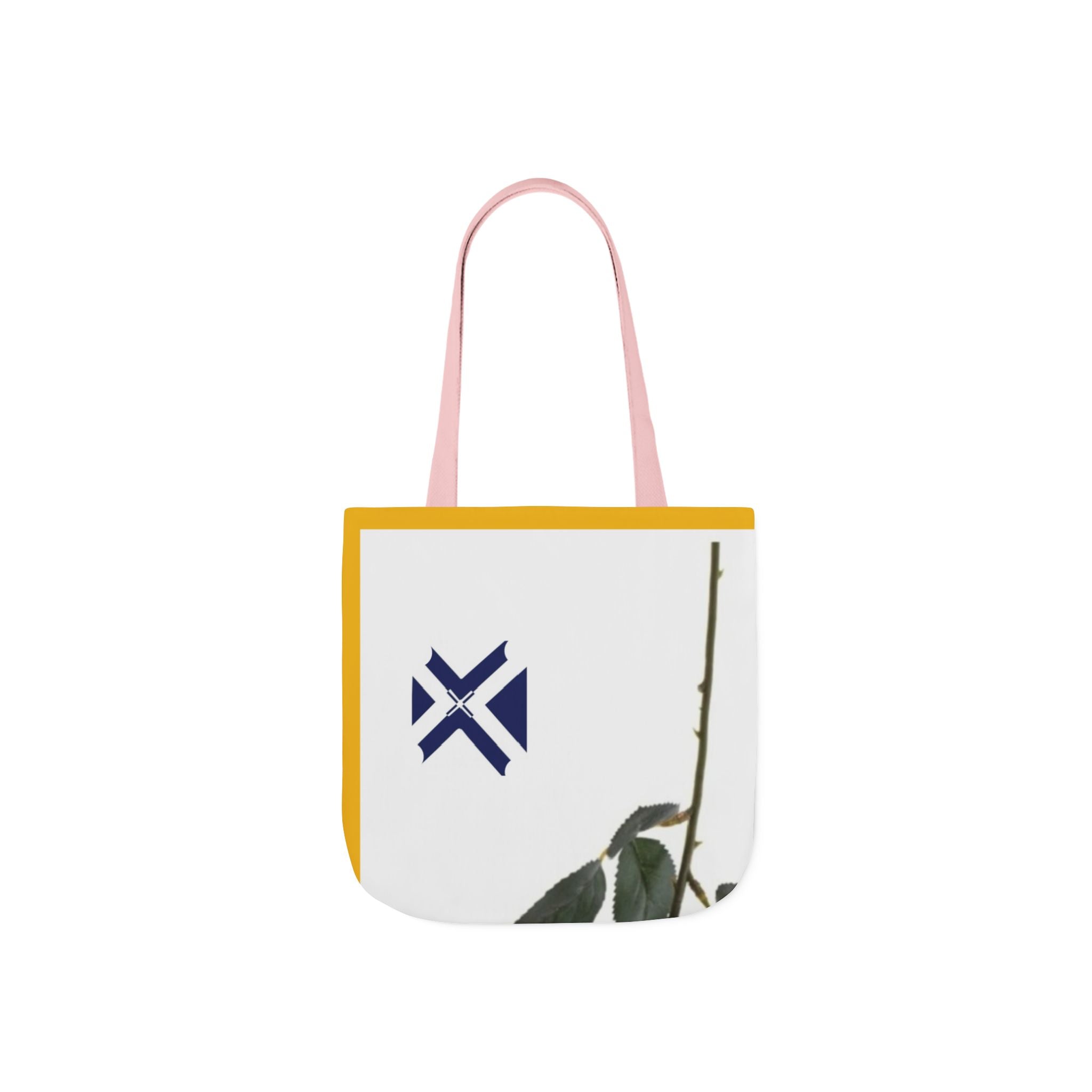 Rose XT Tote Bag — Yellow Accent Canvas Shopper