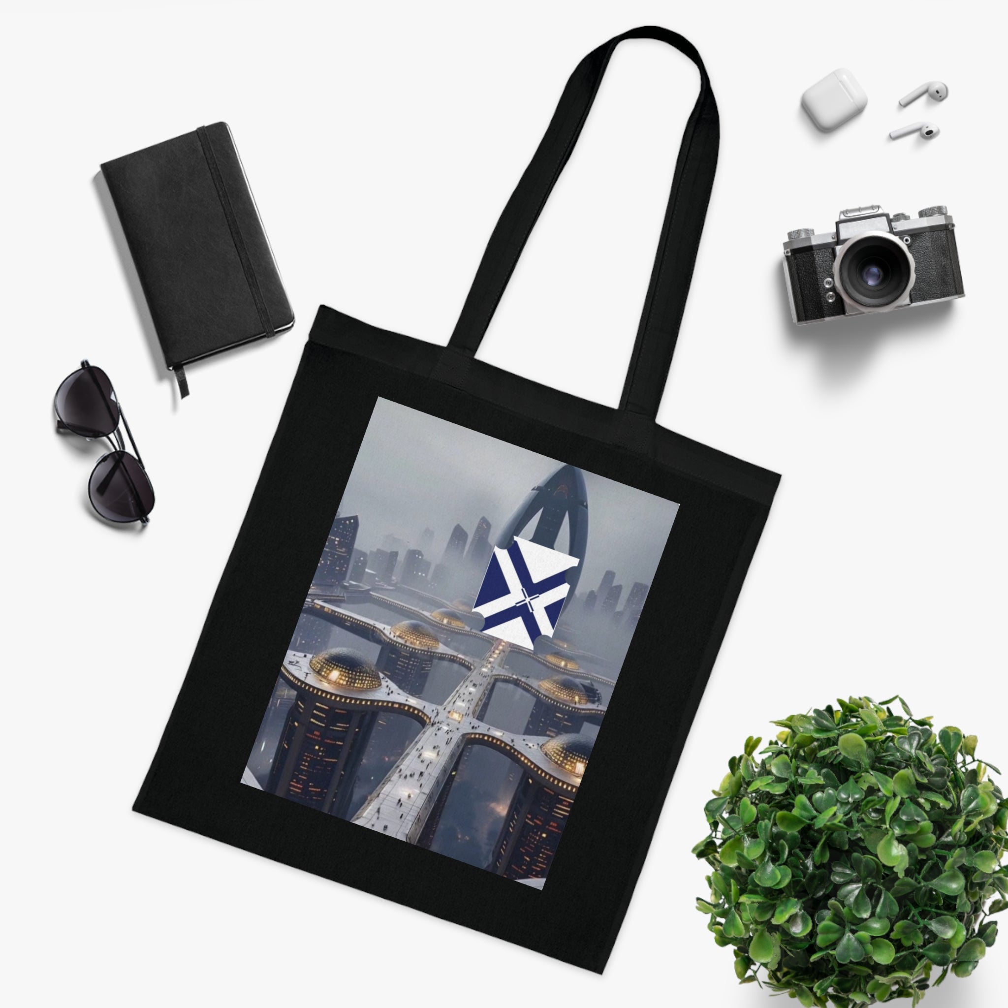 Xt Cotton Tote — Minimal Monogram Canvas Carryall