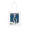 Swan Love Cotton Tote — Romantic Lake Photo Tote Bag