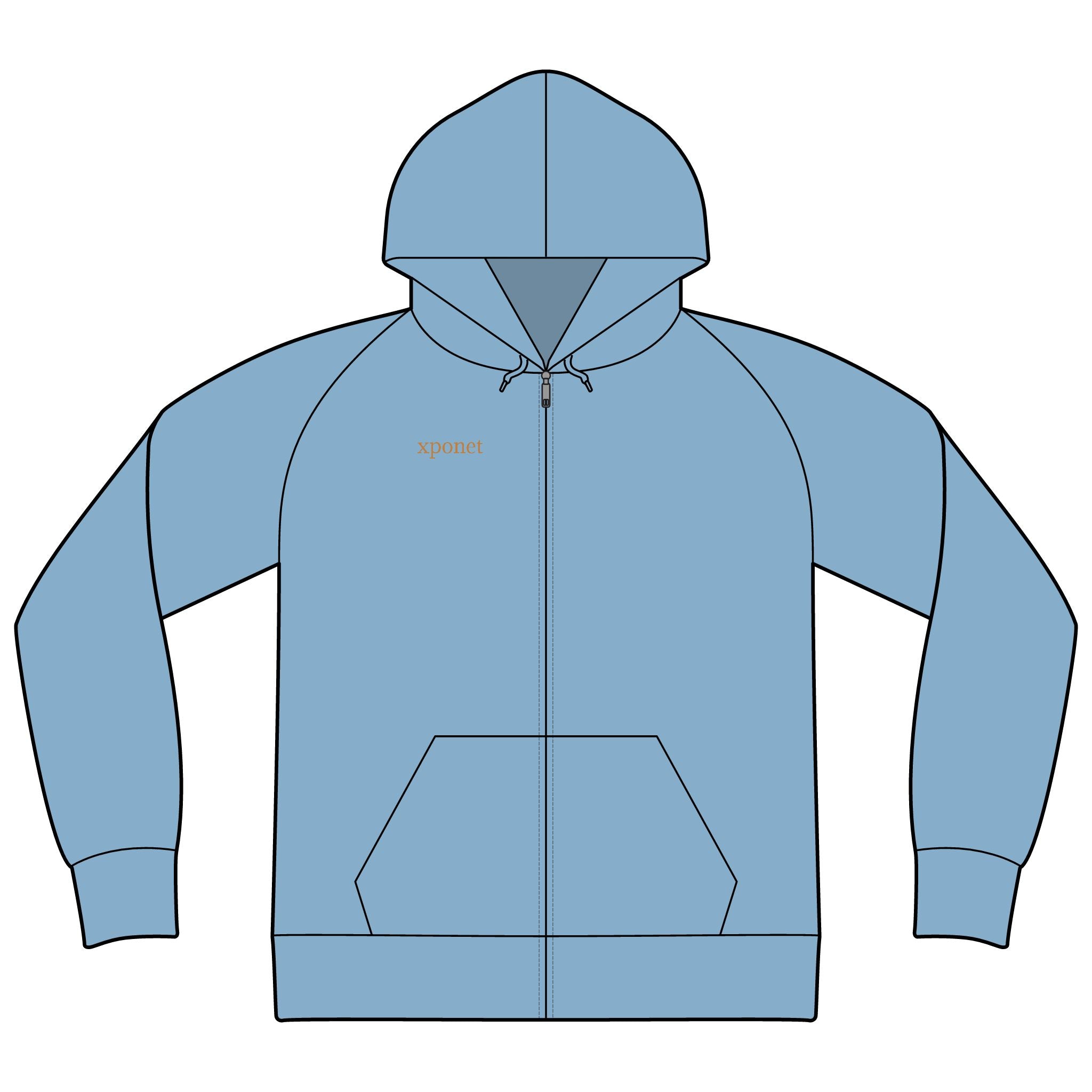 Unisex Icon Lightweight Loopback Terry Full-Zip Hooded Sweatshirt