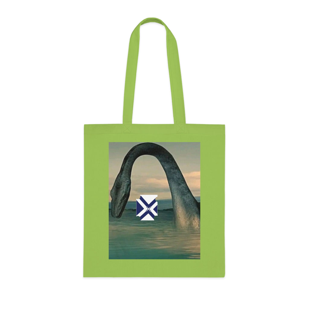 Xt Sea mosterTote Bag — Vintage Loch Ness Monster Art with Scottish Saltire Accent