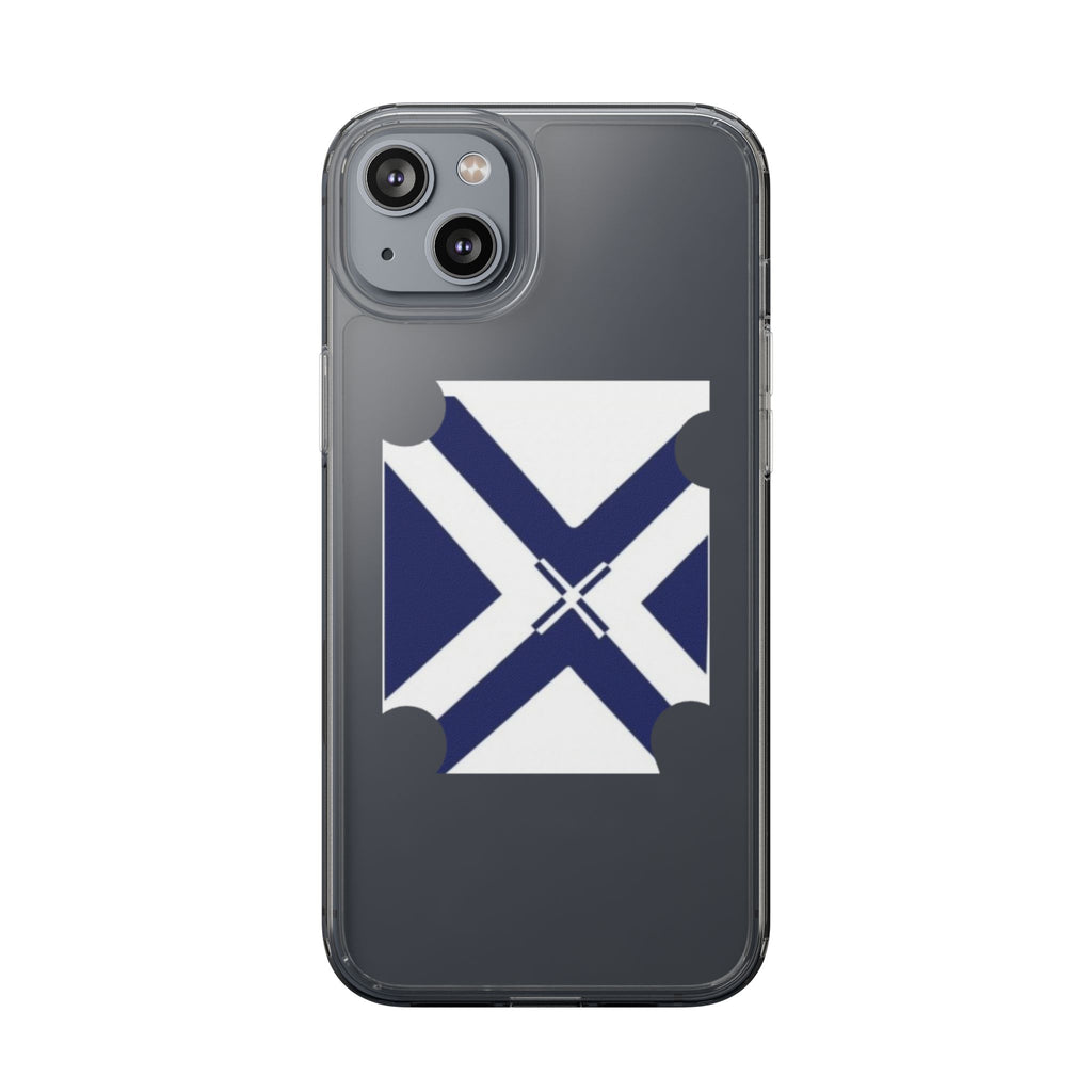 xT7 Saltire Clear Phone Case - Blue White Scottish Flag iPhone Cover