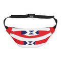 Fanny Pack — Red Striped Nautical Cross Waist Bag