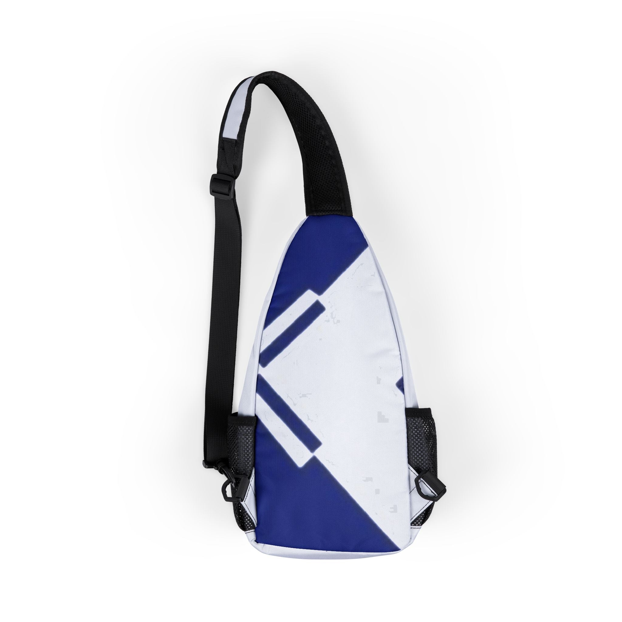 Geometric Blue Sling Chest Bag – Modern Crossbody Pack