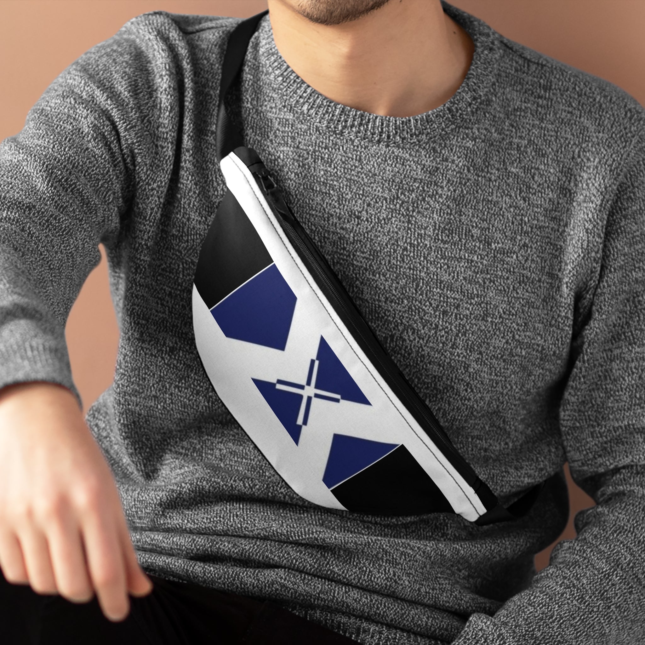 X Emblem Fanny Pack — Minimalist Geometric Belt Bag