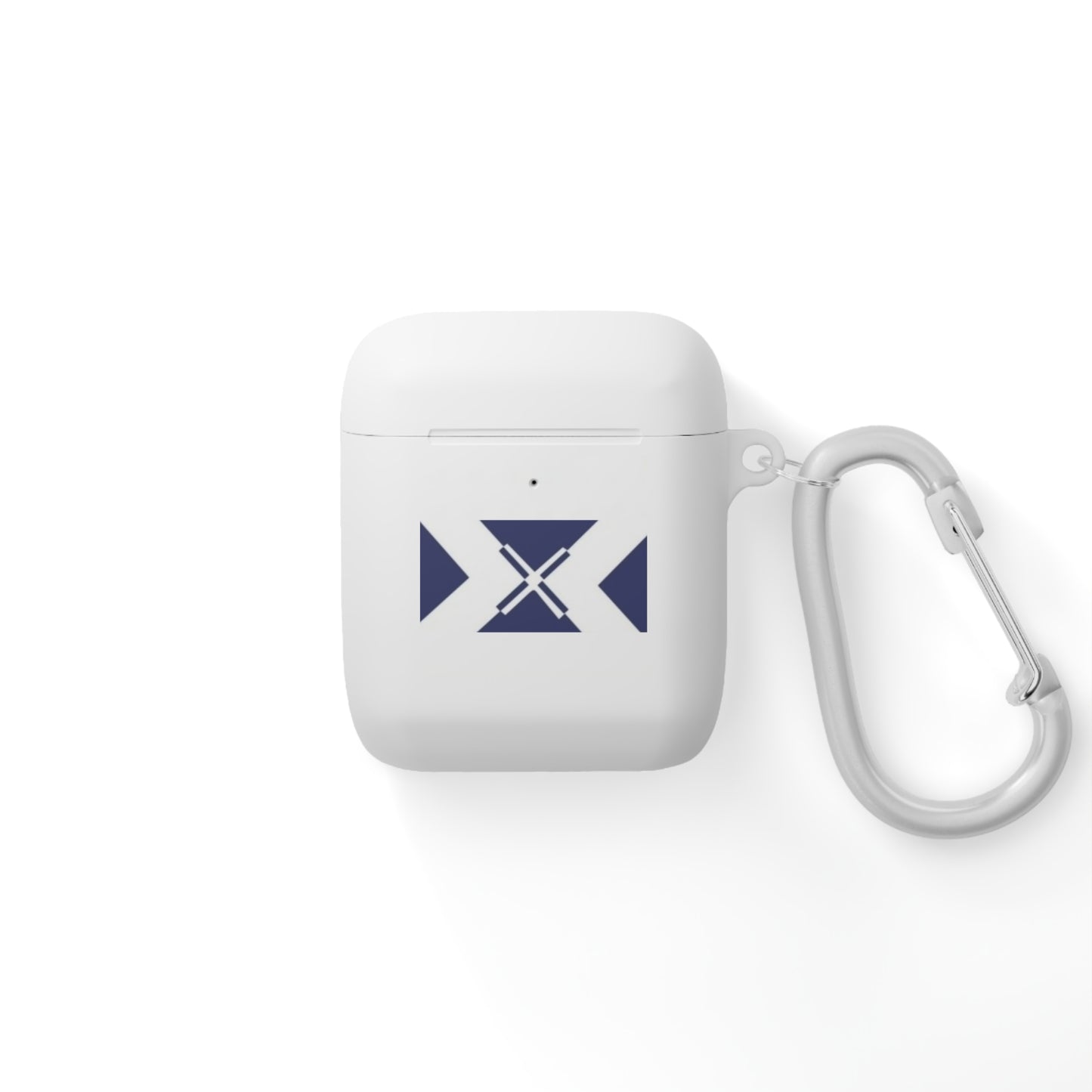 Xt3 AirPods Case — Minimal Navy Geometric Hourglass Design
