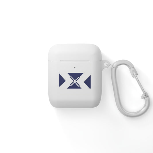 Xt3 AirPods Case — Minimal Navy Geometric Hourglass Design
