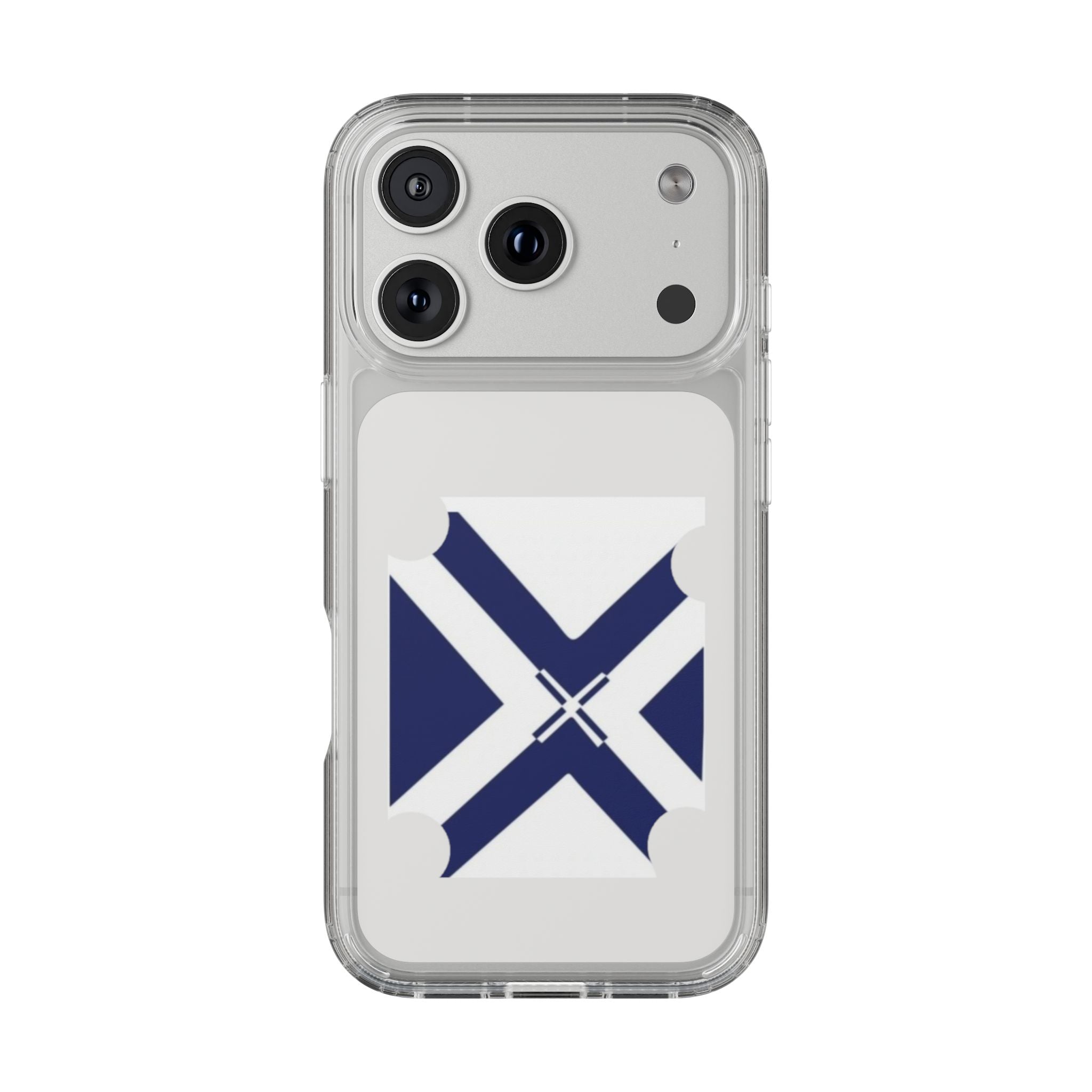 xT7 Saltire Clear Phone Case - Blue White Scottish Flag iPhone Cover