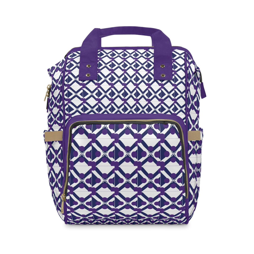 Purple XT9 Diaper Backpack — Multifunctional Baby Changing Bag with Insulated Pockets