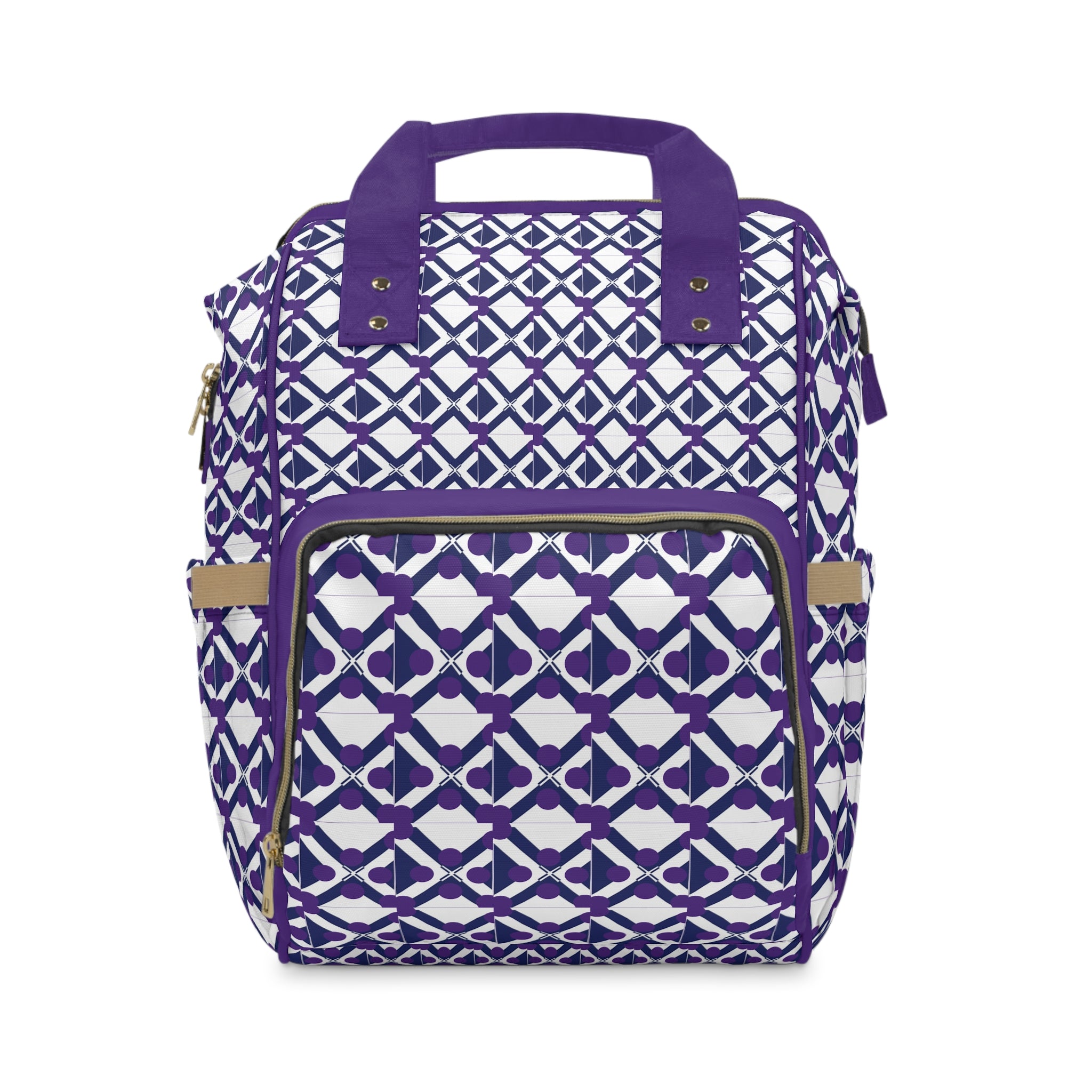 Purple XT9 Diaper Backpack — Multifunctional Baby Changing Bag with Insulated Pockets