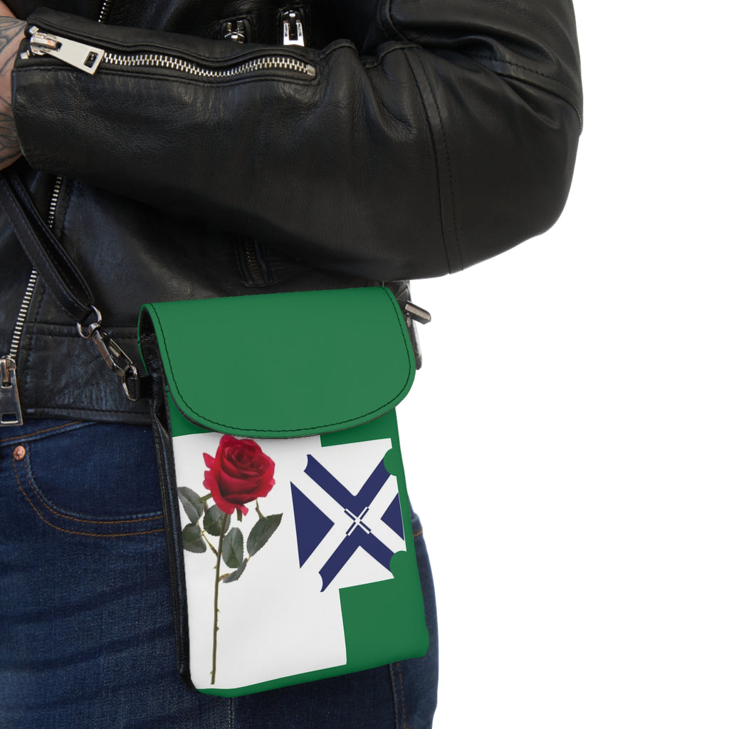 XT Rose Cell Phone Wallet — Small Phone Card Sleeve with Rose Design