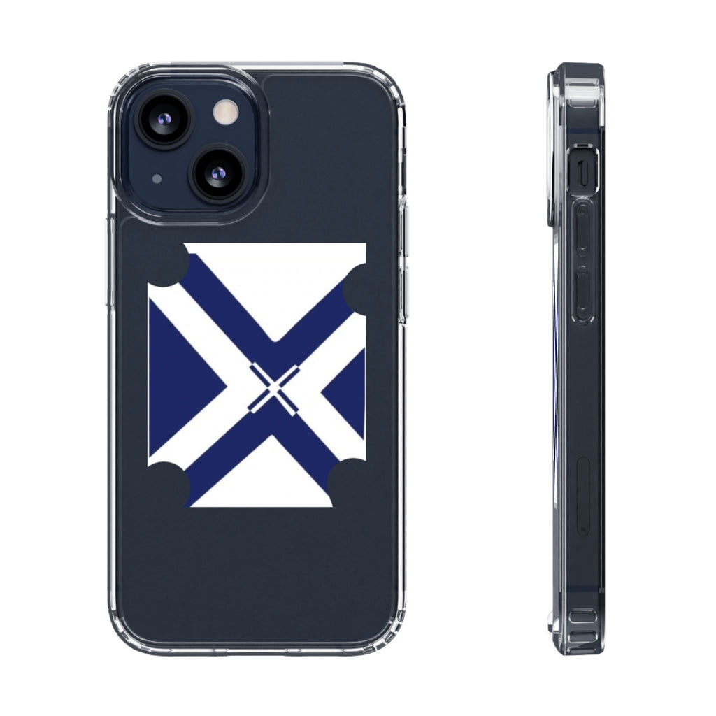 xT7 Saltire Clear Phone Case - Blue White Scottish Flag iPhone Cover