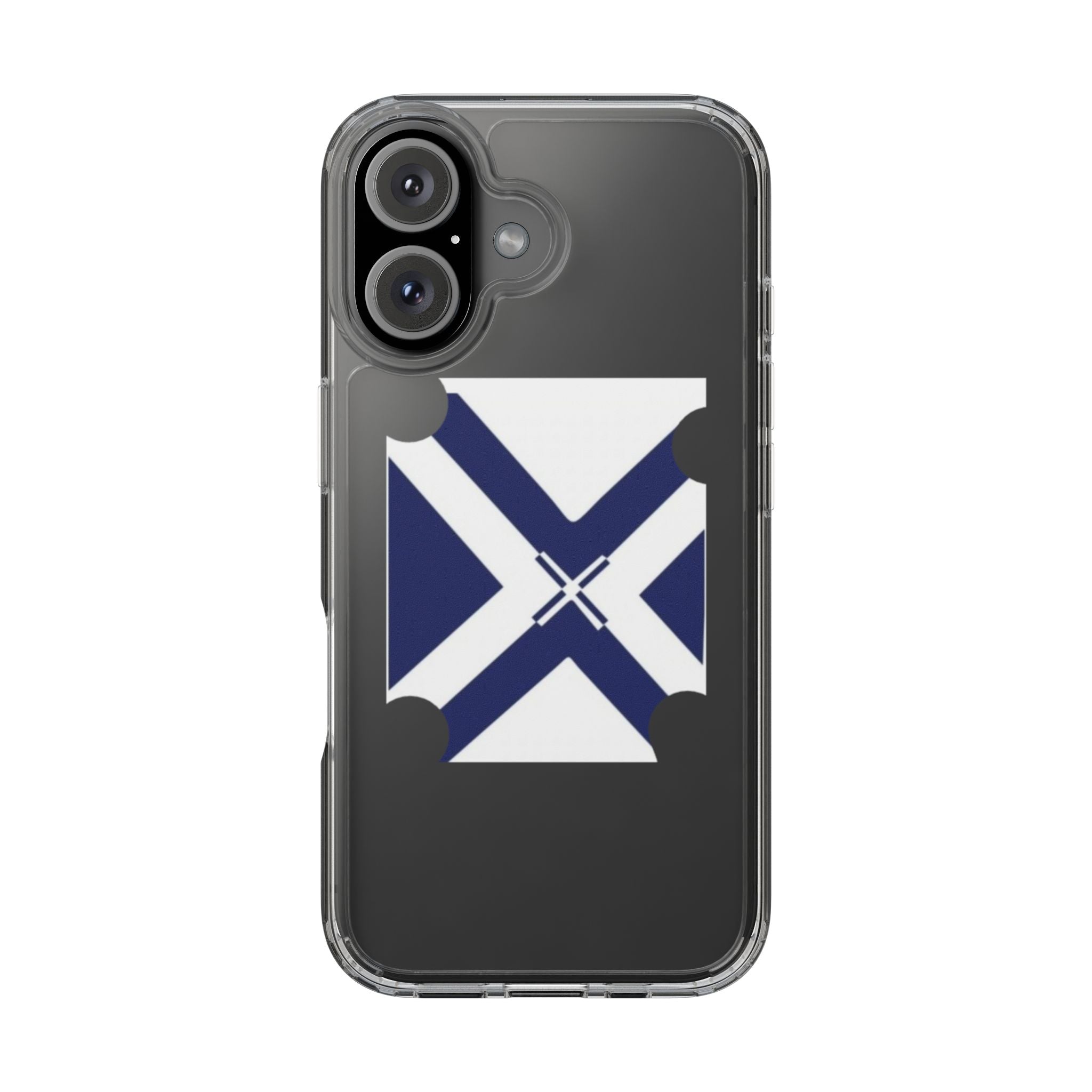 xT7 Saltire Clear Phone Case - Blue White Scottish Flag iPhone Cover