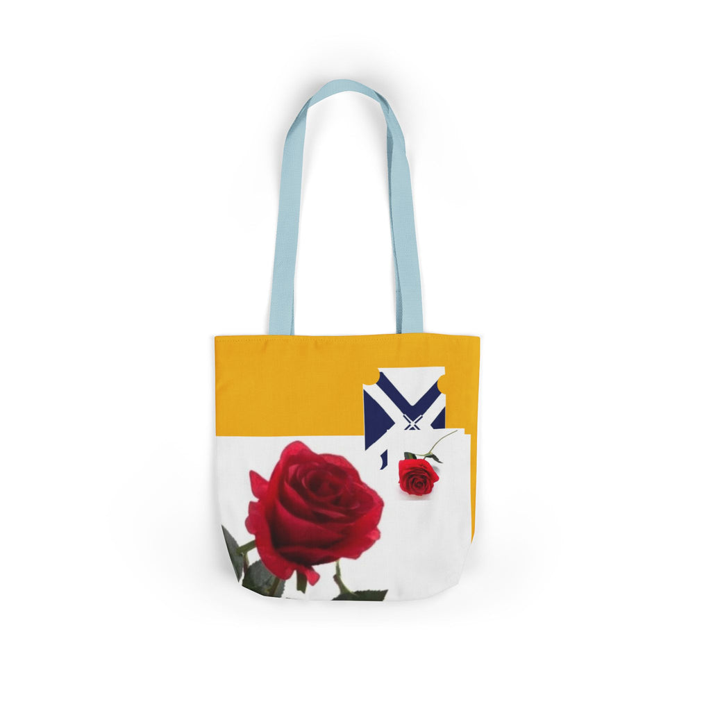 Rose XT Tote Bag — Yellow Accent Canvas Shopper