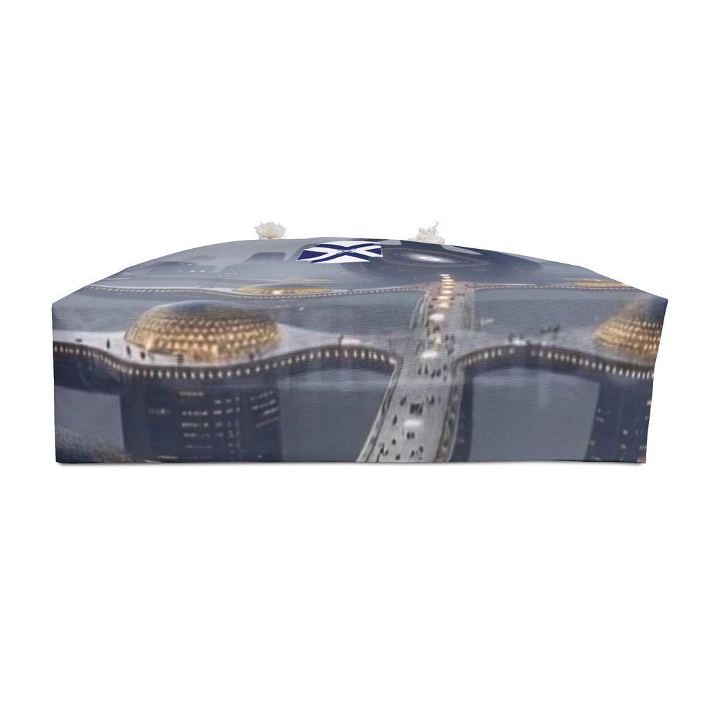 XT city travel Steampunk Cityscape Weekender Bag with Nautical Cross Emblem