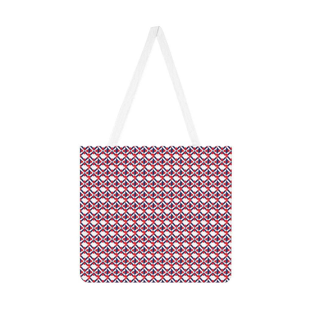 XT9 Red & Blue Pattern Tote Bag — All-Over Print Shoulder Tote
