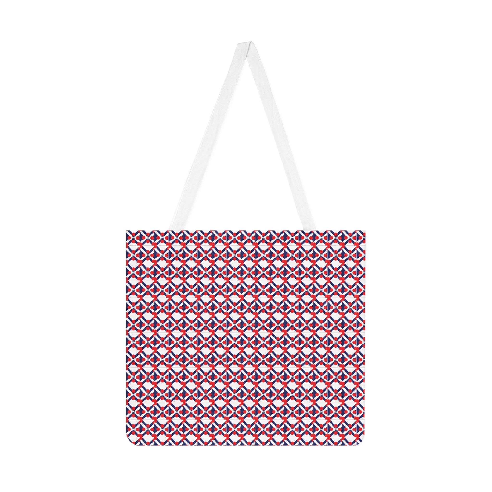 XT9 Red & Blue Pattern Tote Bag — All-Over Print Shoulder Tote