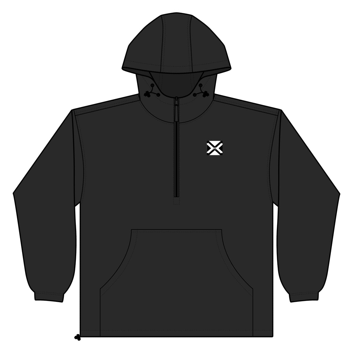 Unisex Lightweight Quarter-Zip Windbreaker Pullover Jacket