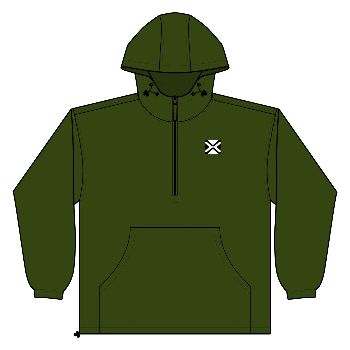 Unisex Lightweight Quarter-Zip Windbreaker Pullover Jacket