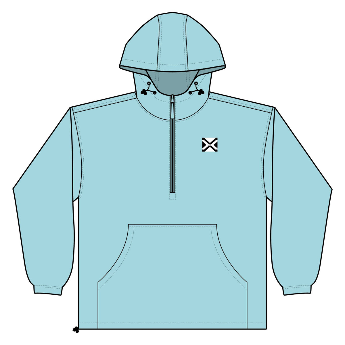 Unisex Lightweight Quarter-Zip Windbreaker Pullover Jacket