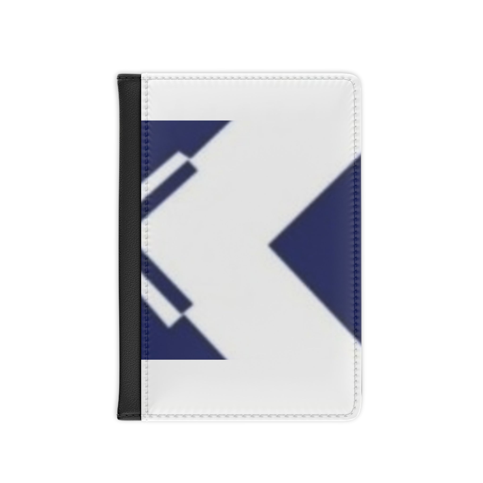 Navy Geometric Passport Cover — Modern Travel Passport Holder