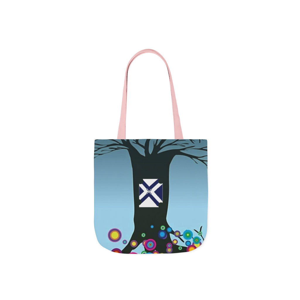 Colorful Floral Tote Bag — Vibrant Psychedelic Flowers Canvas Tote