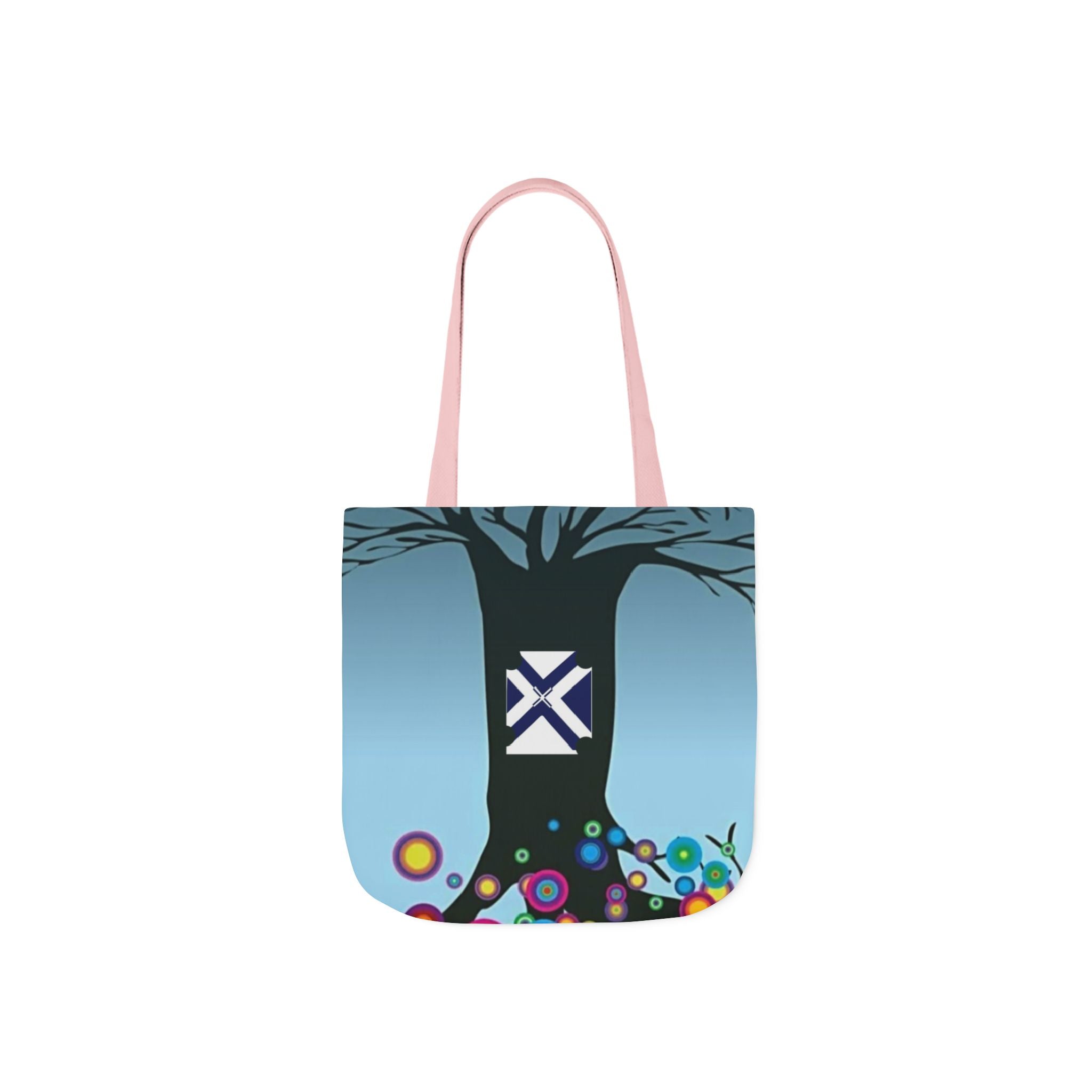 Colorful Floral Tote Bag — Vibrant Psychedelic Flowers Canvas Tote