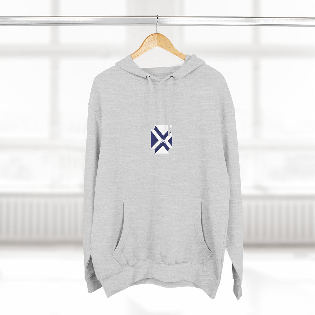 Minimalist Geometric Logo Hoodie — Small Center Chest Icon